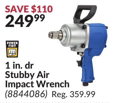 Princess Auto 1 in. dr stubby air impact wrench offer