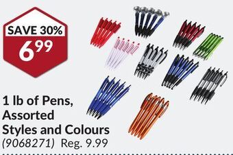 Princess Auto 1 lb of pens, assorted styles and colours offer