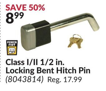 Princess Auto Class i/ii 1/2 in. locking bent hitch pin offer
