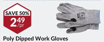 Princess Auto Poly dipped work gloves offer