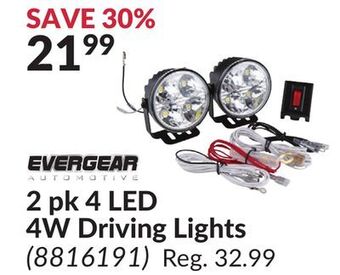 Princess Auto 2 pk 4 led 4w driving lights offer