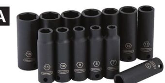 Princess Auto 3/8 in. dr deep impact socket sets offer