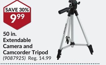 Princess Auto 50 in. extendable camera and camcorder tripod offer