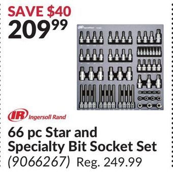 Princess Auto 66 pc star and specialty bit socket set offer