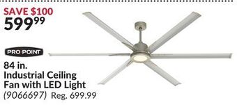 Princess Auto 84 in industrial ceiling fan with led light offer