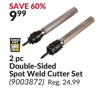 Princess Auto 2 pc double-sided spot weld cutter set offer