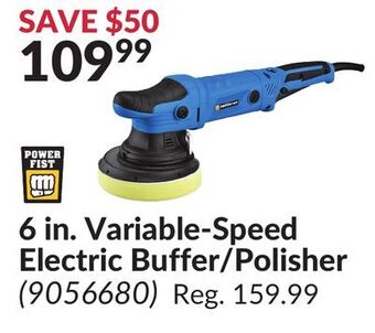 Princess Auto 6 in. variable-speed electric buffer/polisher offer