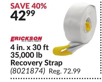 Princess Auto 4 in. x 30 ft 35, 000 lb recovery strap offer