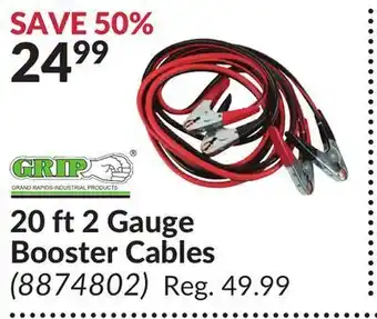 Princess Auto Grand rapids industrial products 2 gauge booster cables offer