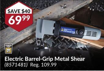 Princess Auto Electric barrel-grip metal shear offer