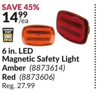 Princess Auto 6 in. led magnetic safety light offer
