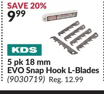 Princess Auto 5 pk 18 mm evo snap hook l-blades offer