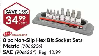 Princess Auto Ingersoll rand 8 pc non-slip hex bit socket sets metric | sae offer