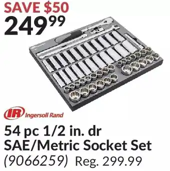 Princess Auto Ingersoll rand 54 pc 1/2 in. dr sae/metric socket set offer