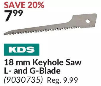 Princess Auto Kds 18 mm keyhole saw l- and g-blade offer