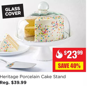 Kitchen Stuff Plus Heritage porcelain cake stand offer