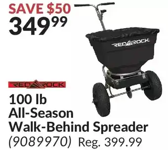 Princess Auto Red rock 100 lb all-season walk-behind spreader offer