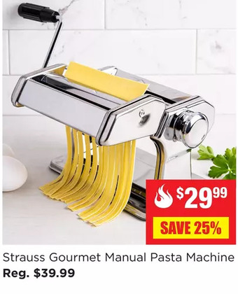 Kitchen Stuff Plus Strauss gourmet manual pasta machine offer