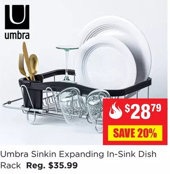 Kitchen Stuff Plus Umbra sinkin expanding in-sink dish rack offer