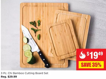 Kitchen Stuff Plus 3 pc. chi bamboo cutting board set offer
