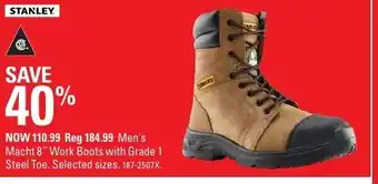 Canadian Tire Men's Macht 8 work Boots with Grade 1 Steel Toe offer