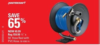 Canadian Tire 50 HOse Reel with PVC Hose offer