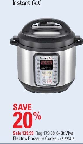 Canadian Tire 6-Qt Viva Electric Pressure Cooker offer
