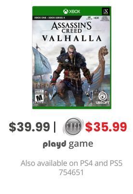 GameStop Assassin's creed valhalla by ubisoft xbox one offer