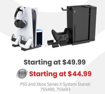 GameStop Ps5 and xbox series x system stands offer