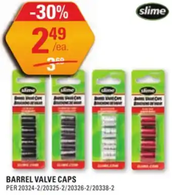 NAPA Auto Parts Barrel valve caps offer