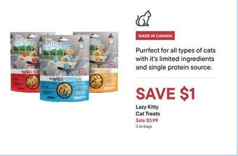 Petvalu Lazy kitty cat treats offer