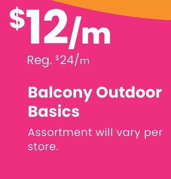 Fabricland Balcony outdoor basics offer