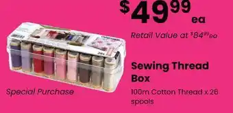 Fabricland Sewing thread box offer