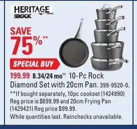 Canadian Tire Diamond Set with 20cm Pan offer
