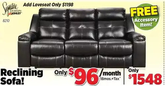 Surplus Furniture Kempten black double reclining sofa offer