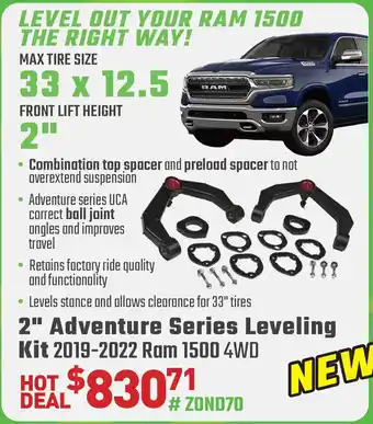 JB's Power Centre 2" Adventure Series Leveling Kit 2019-2022 Ram 1500 4WD offer