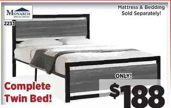 Surplus Furniture Grey twin bed offer