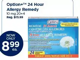 The Medicine Shoppe Pharmacy Option+ 24 hour allergy remedy offer