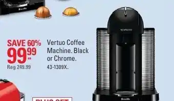 Canadian Tire Vertuo Coffee Machine Black or Chrome offer