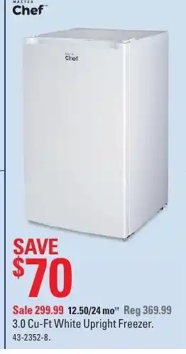 Canadian Tire Cu-Ft White Upright Freezer offer
