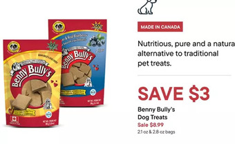 Petvalu Benny bully's dog treats offer