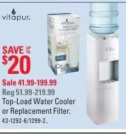 Canadian Tire Top-Load Water Cooler or Replacement Filter offer