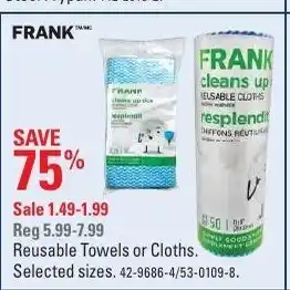 Canadian Tire Reusable Towels or Cloths offer
