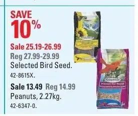 Canadian Tire Selected Bird Seed offer