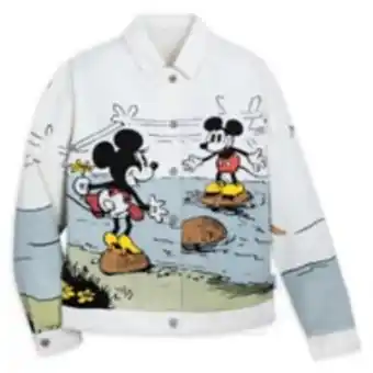 Disney Store Mickey and minnie mouse white denim jacket for women by our universe offer
