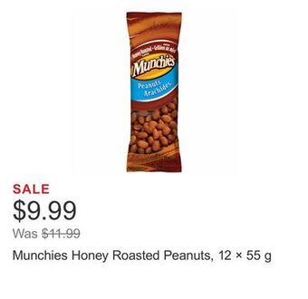 Costco Munchies honey roasted peanuts, 12 × 55 g offer