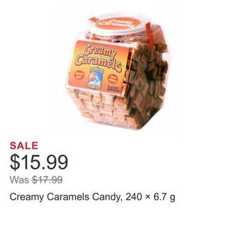 Costco Creamy caramels candy, 240 × 6.7 g offer