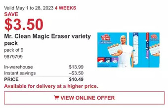 Costco Mr. clean magic eraser variety pack offer
