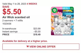 Costco Air wick scented oil offer