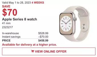 Costco Apple series 8 watch offer
